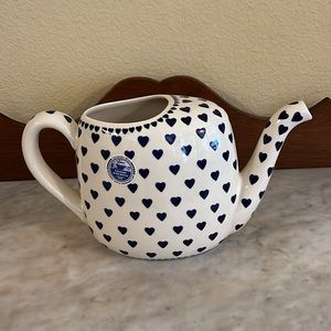 🆕 Boleslawiec-WIZA-Polish Pottery-Heart 💙Watering Can
